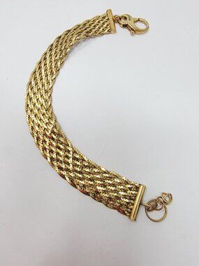 Gold Vermeil Over Sterling Silver Multi-Strand Mesh Bracelet